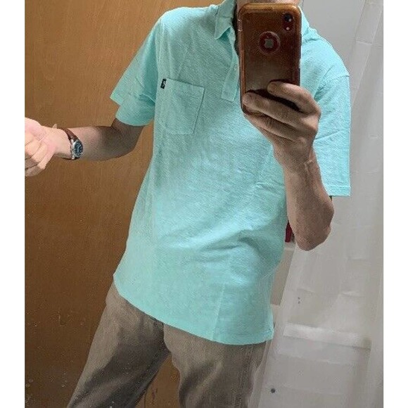 Brand New VINEYARD VINES Men's ISLAND Dyed Slub SS COTTON Pocket Polo CAICOS Med - Picture 5 of 16